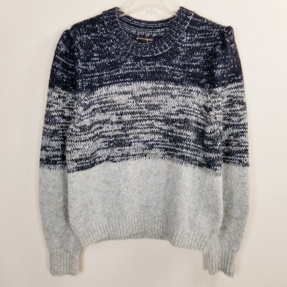 Banana Republic Cropped Ombre Fuzzy Sweater SPR 20 - Picture 4 of 11